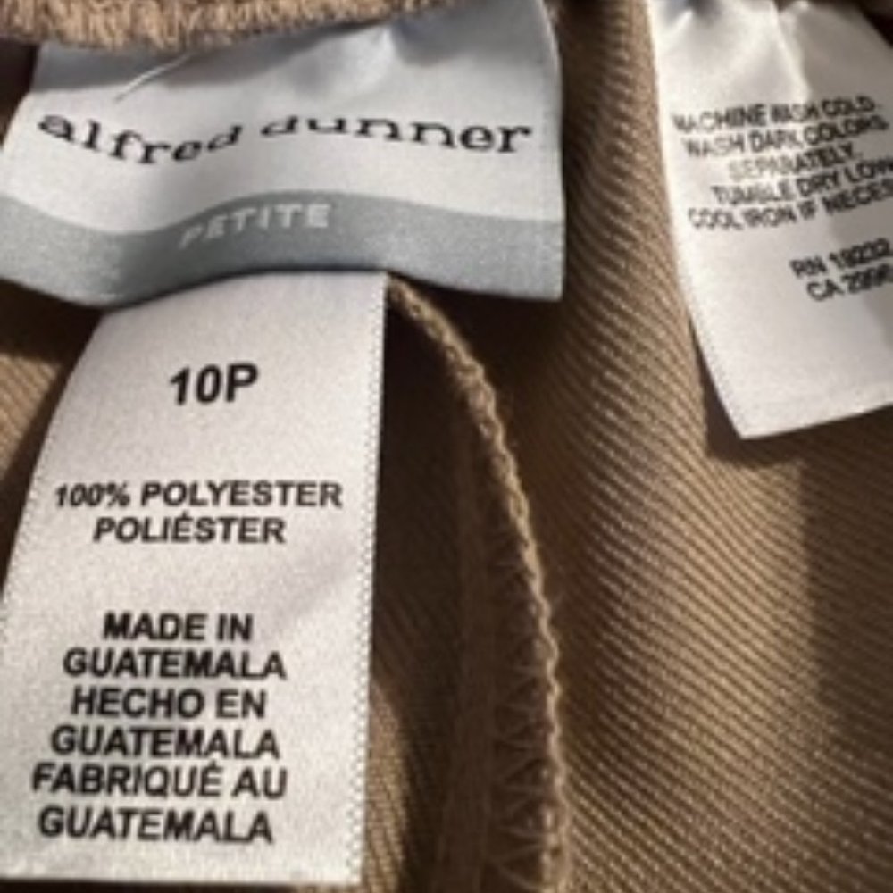 Tan Alfred Dunner Slacks Size 10 Petite